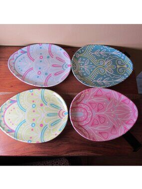 cynthia rowley spring easter egg plate melamine - set of 4 (W6457)